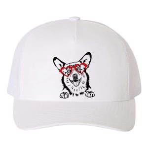 Corgi Heart Cute Valentines Day Dog Lover Great Gift Yupoong Adult 5-Panel Trucker Hat