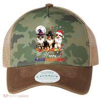 Cat Halloween Christmas Happy Hallothanksmas Thanksgiving Legacy Tie Dye Trucker Hat