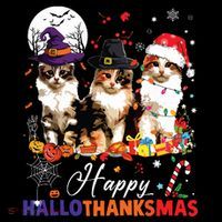 Cat Halloween Christmas Happy Hallothanksmas Thanksgiving Visor