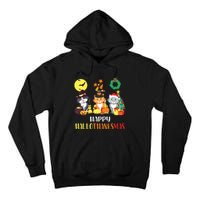 Cat Halloween Christmas Happy Hallothanksmas Thanksgiving Tall Hoodie