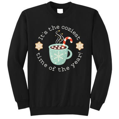 Christmas Hot Cocoa Snowflake Mug Coziest Time of the Year Tall Sweatshirt