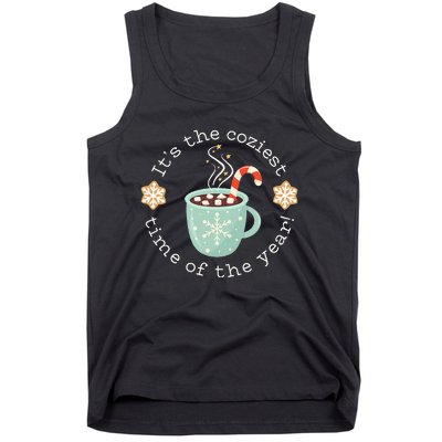 Christmas Hot Cocoa Snowflake Mug Coziest Time of the Year Tank Top