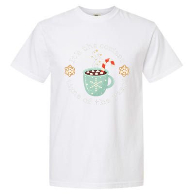 Christmas Hot Cocoa Snowflake Mug Coziest Time of the Year Garment-Dyed Heavyweight T-Shirt