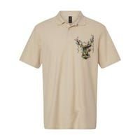 Christmas Holiday Camo Hunting Reindeer Deer Xmas Lights Softstyle Adult Sport Polo