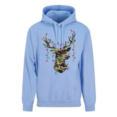 Christmas Holiday Camo Hunting Reindeer Deer Xmas Lights Unisex Surf Hoodie