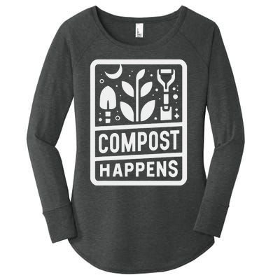 Compost Happens Women's Perfect Tri Tunic Long Sleeve Shirt