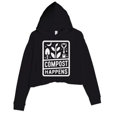 Compost Happens Crop Fleece Hoodie