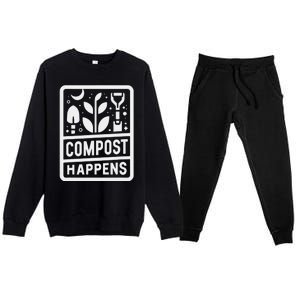 Compost Happens Premium Crewneck Sweatsuit Set