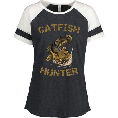 Catfish Hunter Catfish For Catfish Fisherman Enza Ladies Jersey Colorblock Tee