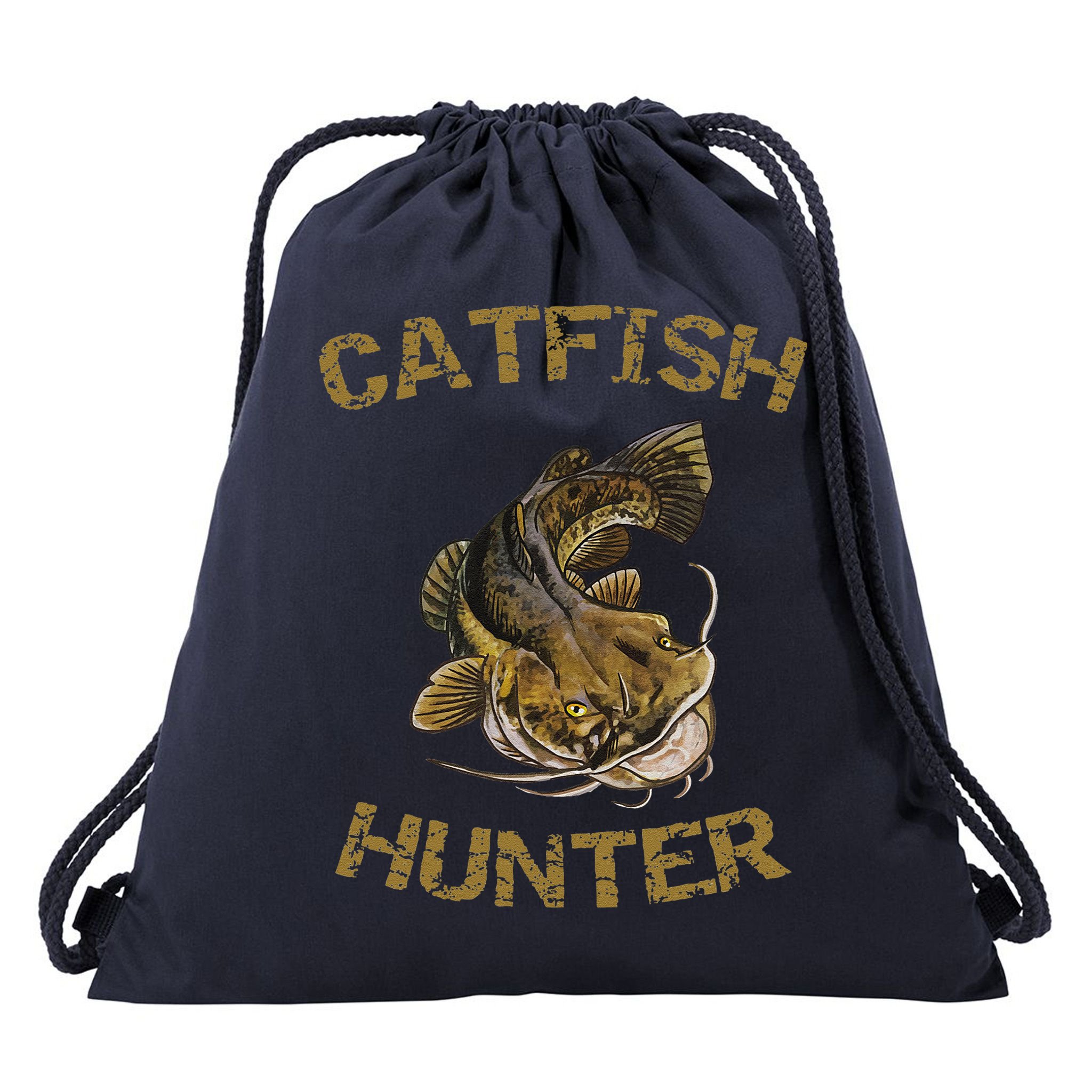 Catfish Hunter Catfish For Catfish Fisherman Drawstring Bag