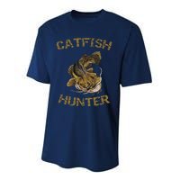 Catfish Hunter Catfish For Catfish Fisherman Performance Sprint T-Shirt