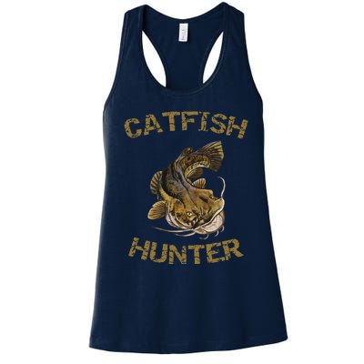 Catfish Hunter Catfish For Catfish Fisherman Women's Racerback Tank