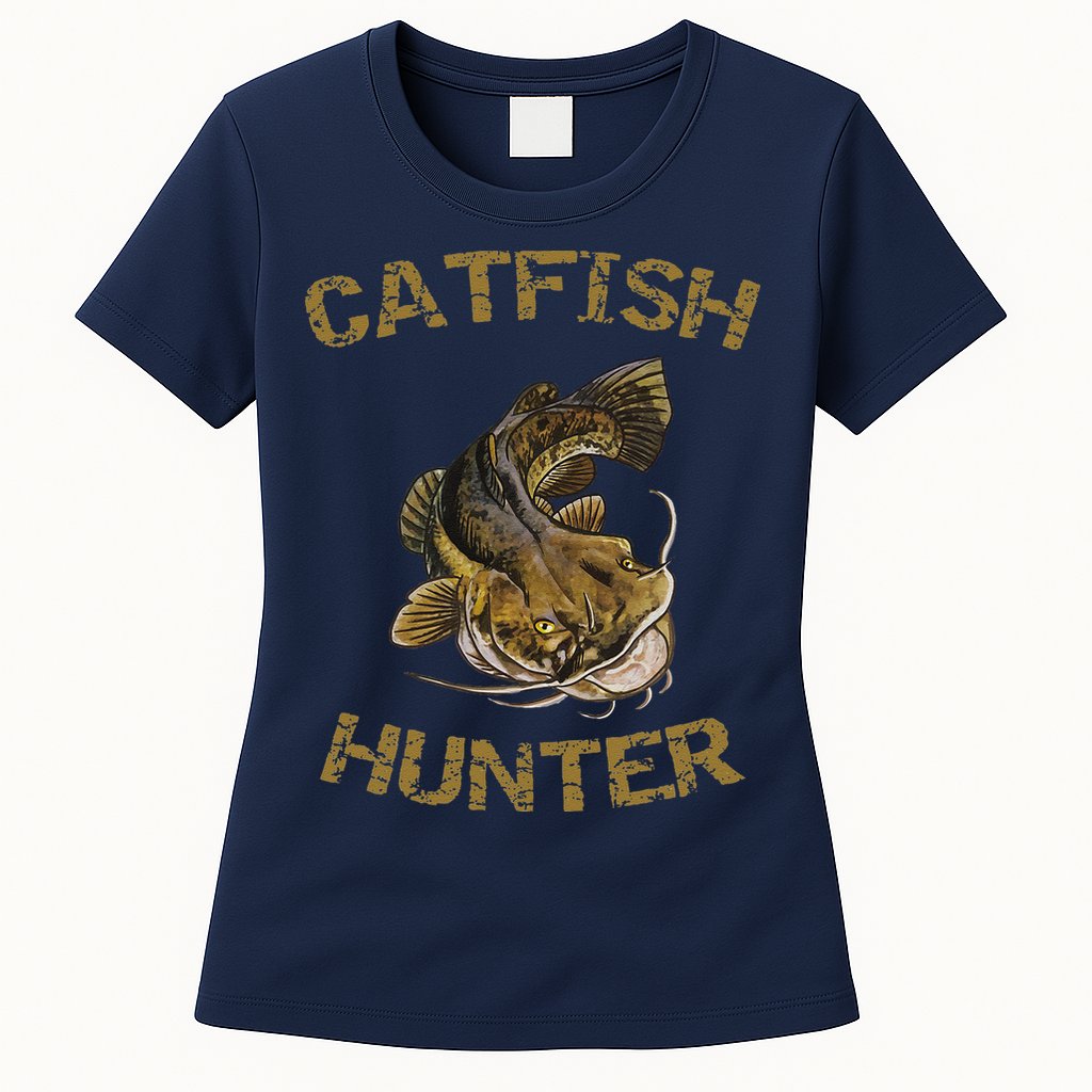 Catfish Hunter Catfish For Catfish Fisherman Womens T-Shirt