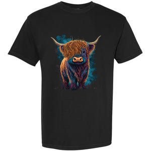 Cute Highland Cattle Cow Funny Highland Cow Garment-Dyed Heavyweight T-Shirt