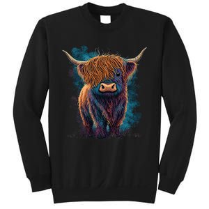 Cute Highland Cattle Cow Funny Highland Cow Sweatshirt