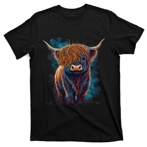 Cute Highland Cattle Cow Funny Highland Cow T-Shirt