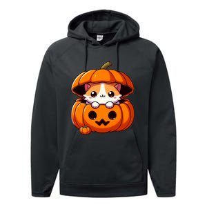 Cute Halloween Cat In Pumpkin – Adorable Halloween Performance Fleece Hoodie