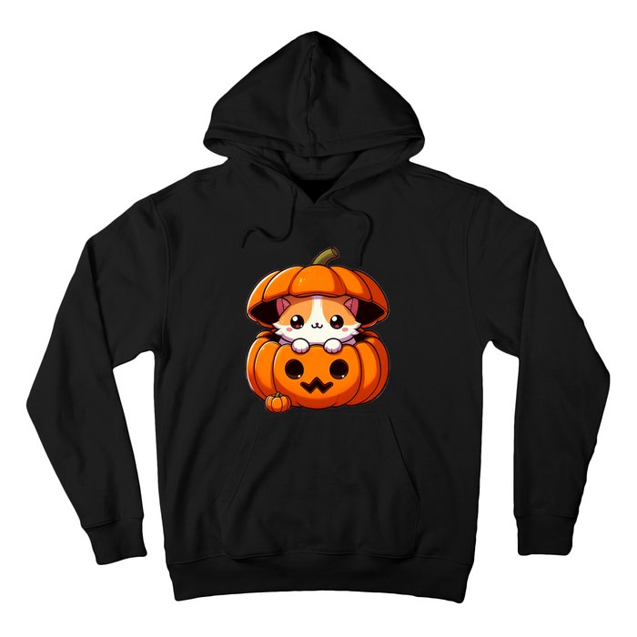 Cute Halloween Cat In Pumpkin – Adorable Halloween Hoodie