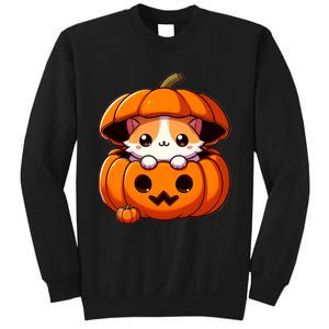 Cute Halloween Cat In Pumpkin – Adorable Halloween Sweatshirt