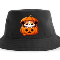 Cute Halloween Cat In Pumpkin – Adorable Halloween Sustainable Bucket Hat