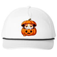 Cute Halloween Cat In Pumpkin – Adorable Halloween Snapback Five-Panel Rope Hat