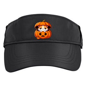 Cute Halloween Cat In Pumpkin – Adorable Halloween Adult Drive Performance Visor