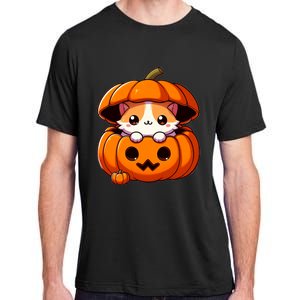 Cute Halloween Cat In Pumpkin – Adorable Halloween Adult ChromaSoft Performance T-Shirt