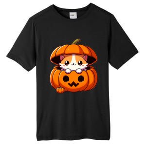 Cute Halloween Cat In Pumpkin – Adorable Halloween Tall Fusion ChromaSoft Performance T-Shirt