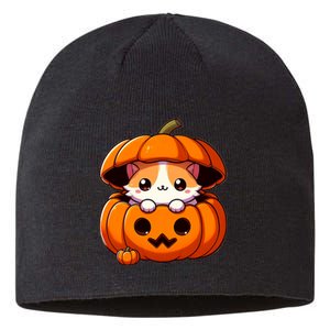 Cute Halloween Cat In Pumpkin – Adorable Halloween Sustainable Beanie