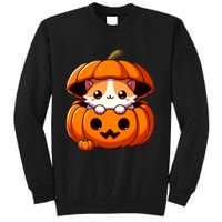 Cute Halloween Cat In Pumpkin – Adorable Halloween Tall Sweatshirt