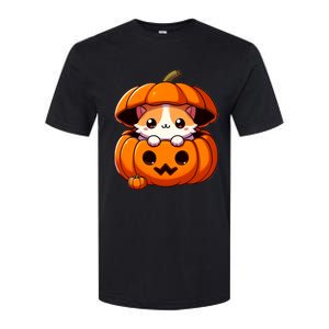 Cute Halloween Cat In Pumpkin – Adorable Halloween Softstyle CVC T-Shirt