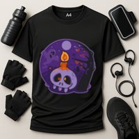 Cute Halloween Candle Skull Cooling Performance Crew T-Shirt