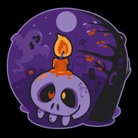Cute Halloween Candle Skull Cooling Performance Crew T-Shirt