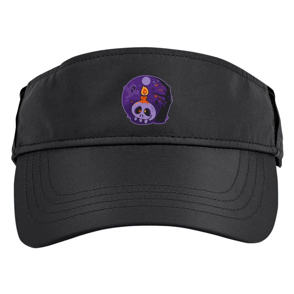 Cute Halloween Candle Skull Adult Drive Performance Visor