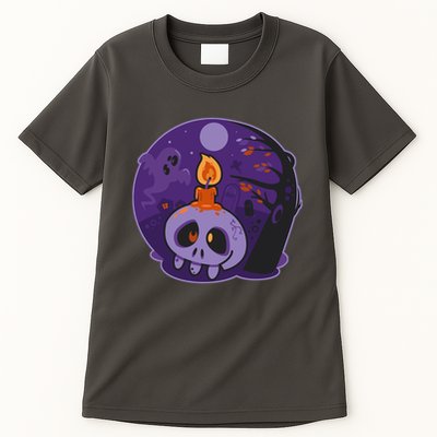 Cute Halloween Candle Skull Tall T-Shirt