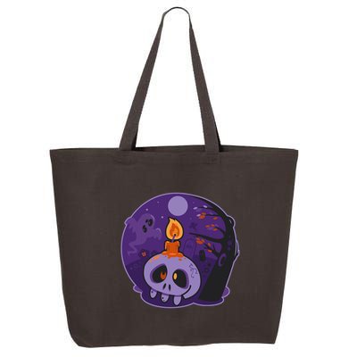 Cute Halloween Candle Skull 25L Jumbo Tote