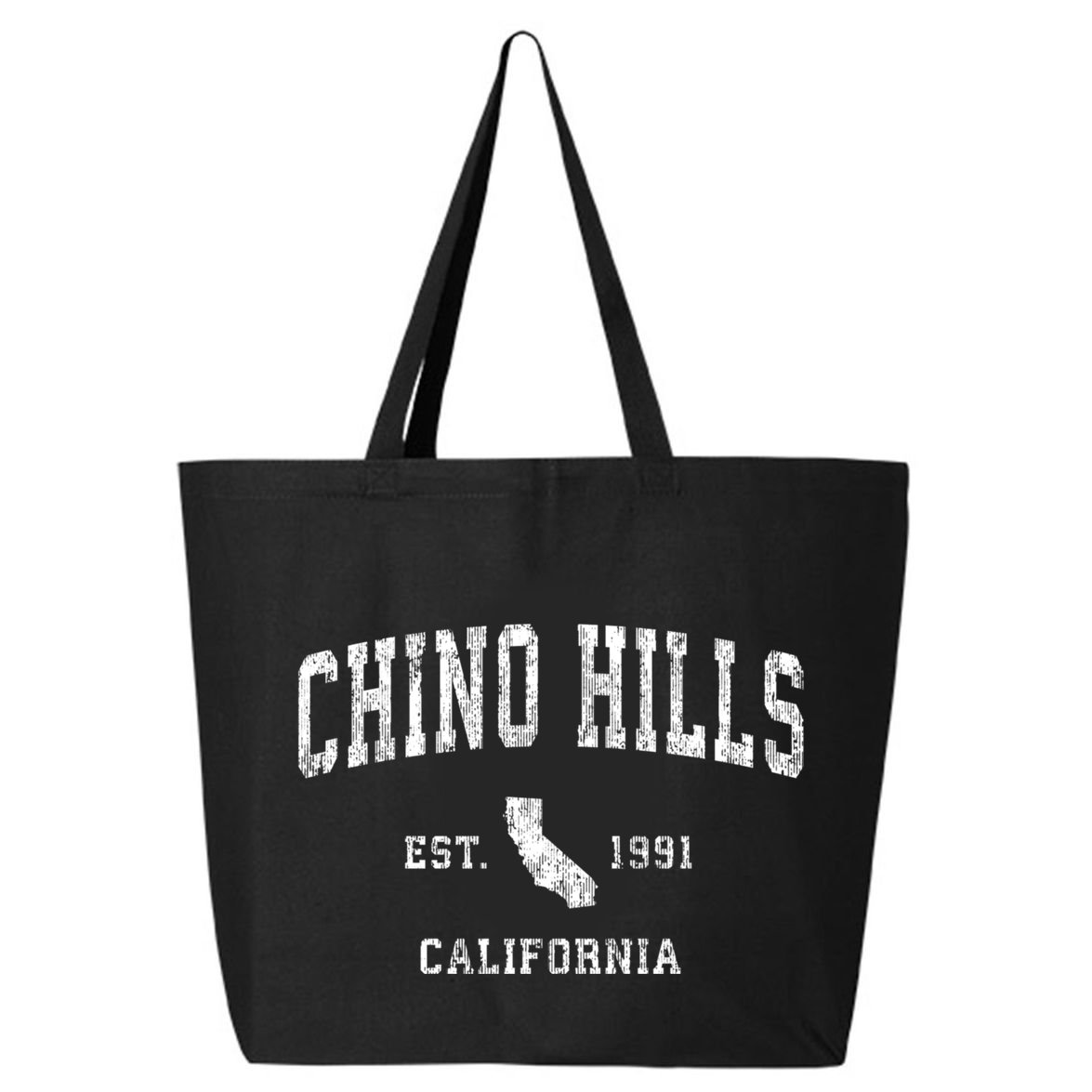 Chino Hills California Ca Vintage Sports 25L Jumbo Tote