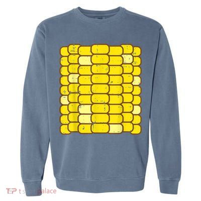 Corn Halloween Costume Funny Foodie Farmer Men Women Kids Garment-Dyed Sweatshirt