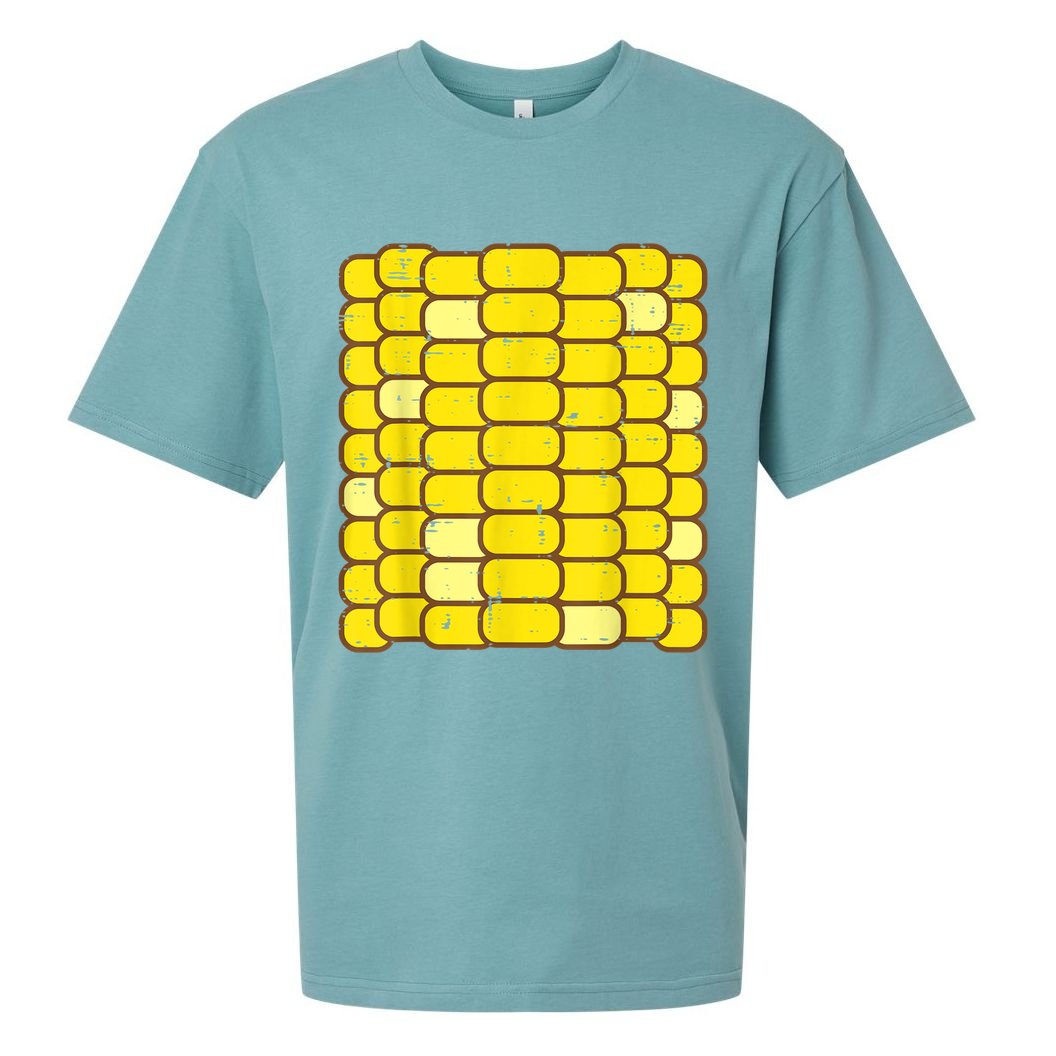 Corn Halloween Costume Funny Foodie Farmer Men Women Kids Sueded Cloud Jersey T-Shirt