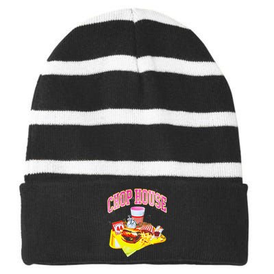 Chop House Striped Beanie with Solid Band