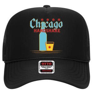 Chicago Handshake High Crown Mesh Back Trucker Hat