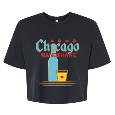 Chicago Handshake Bella+Canvas Jersey Crop Tee