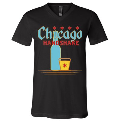 Chicago Handshake V-Neck T-Shirt