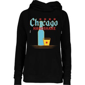 Chicago Handshake Womens Funnel Neck Pullover Hood