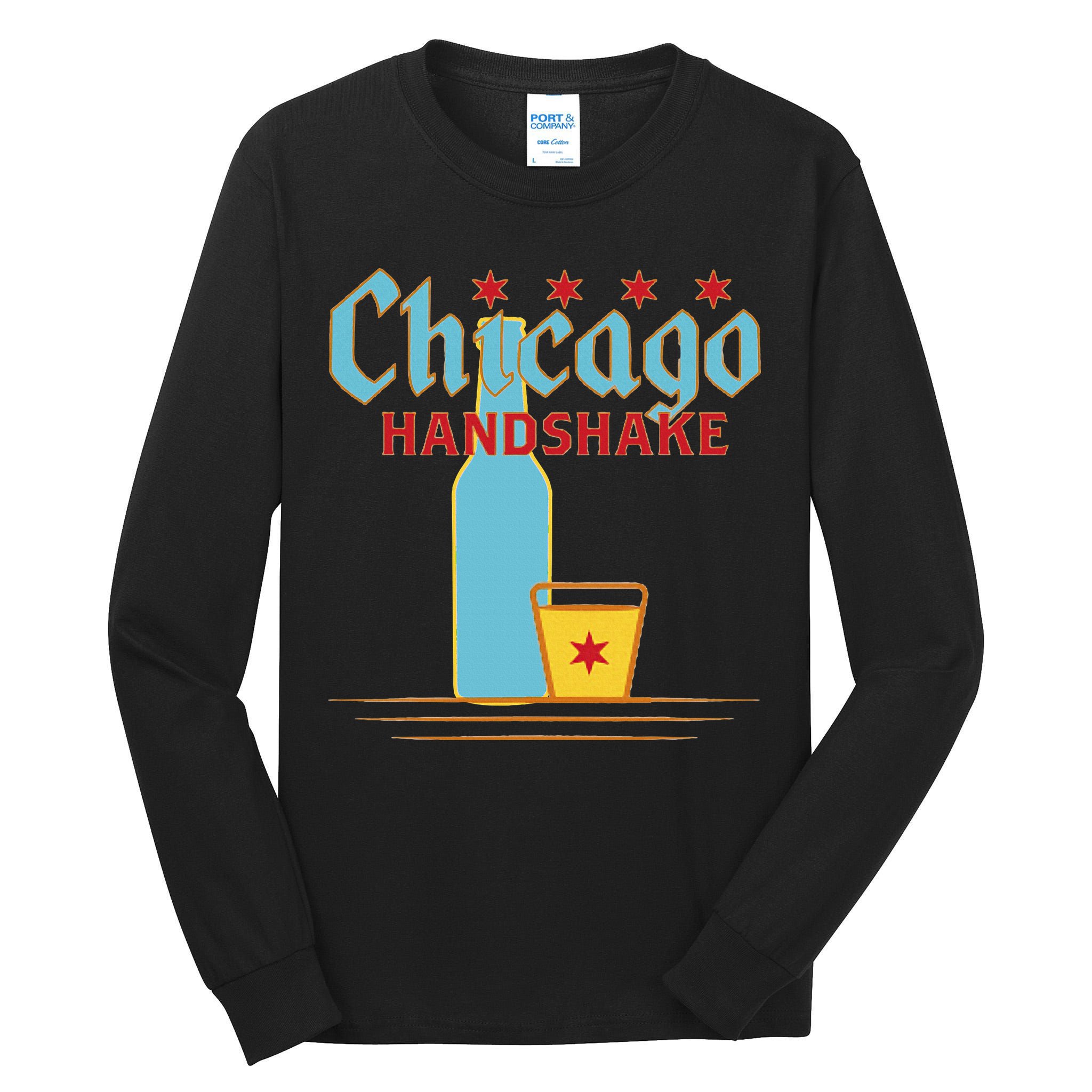 Chicago Handshake Tall Long Sleeve T-Shirt