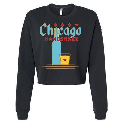 Chicago Handshake Cropped Pullover Crew