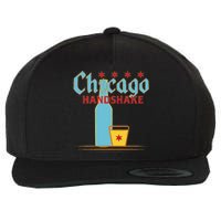 Chicago Handshake Wool Snapback Cap