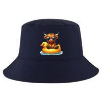 Cute Highland Cow Duck Pool Float Summer Vibes Swimming Cool Comfort Performance Bucket Hat