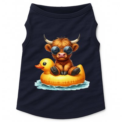 Cute Highland Cow Duck Pool Float Summer Vibes Swimming Doggie Tank