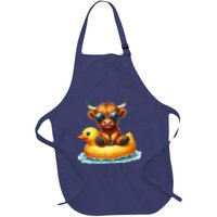 Cute Highland Cow Duck Pool Float Summer Vibes Swimming Apron